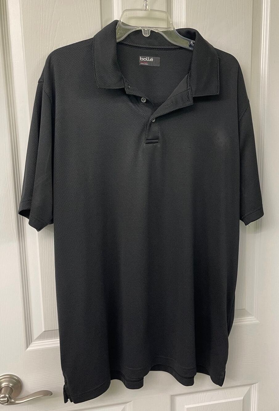 Bolle' Men's XXL black short sleeve polo shirt golf outdoor casual athletic